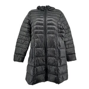 Bernardo Slimming Down Puffer Jacket Women M Black